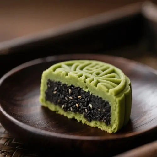 抹茶黑芝麻月餅